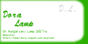 dora lamp business card